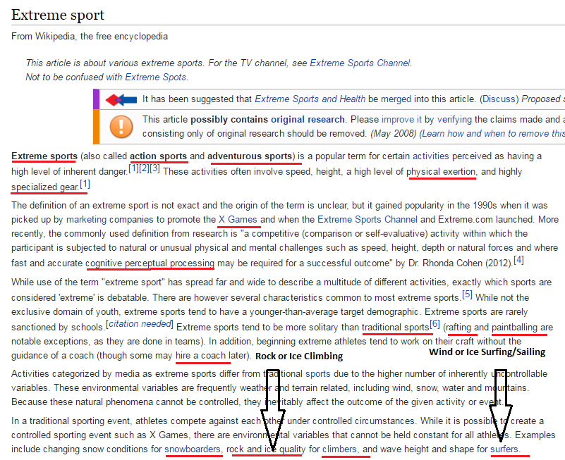 Wiki-Extreme-Sports-Page-Screenshot